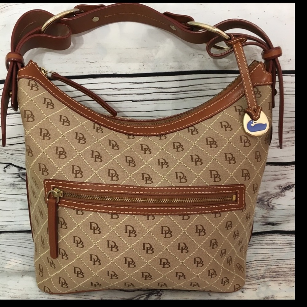 Dooney & Bourke Classic Fabric & Leather Trim Bag